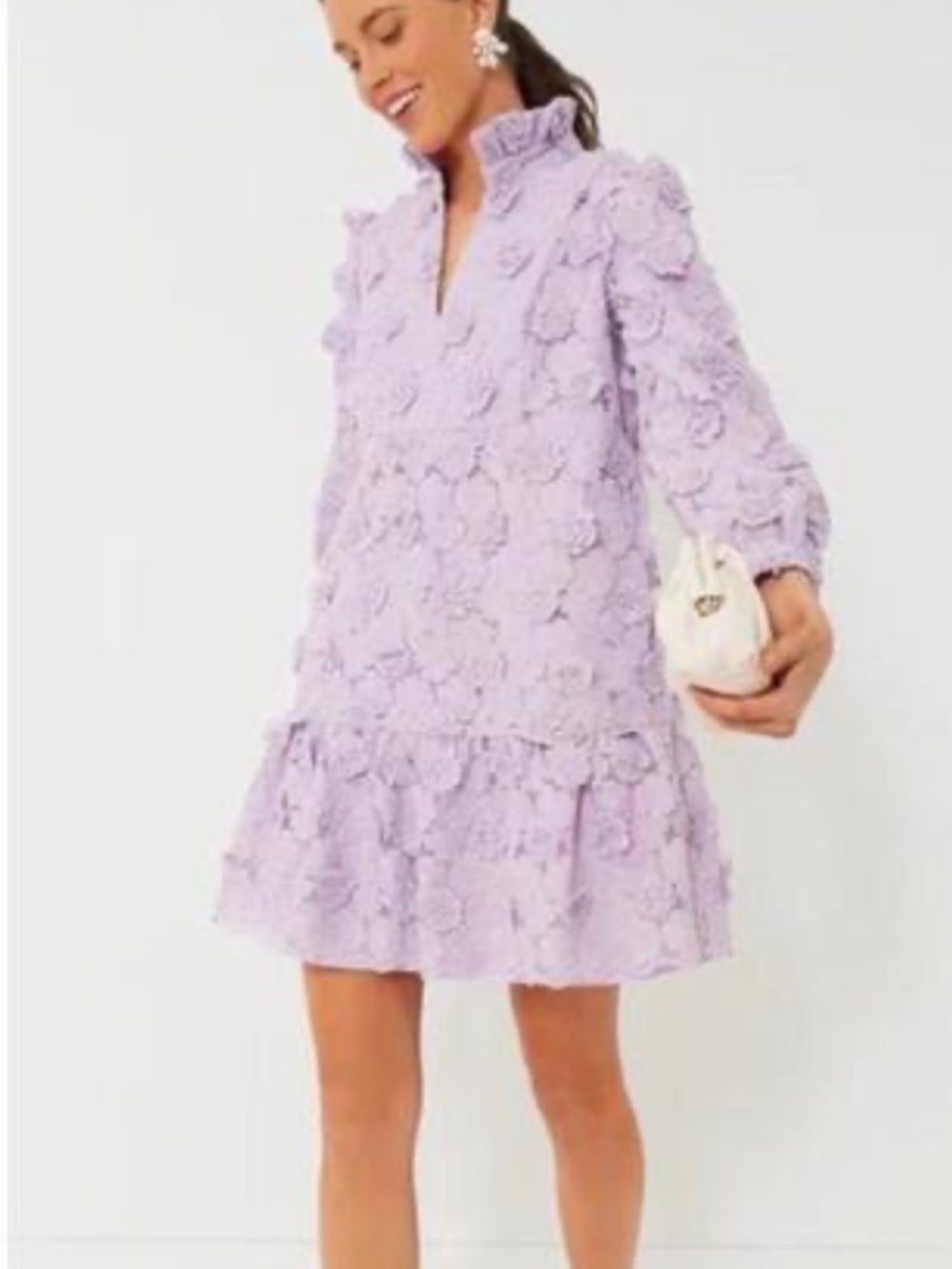 NWT Tuckernuck purple lace floral dress L - Picture 1 of 9